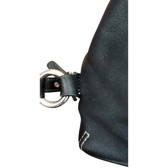 Vintage Coach Leather Drawstring Backpack Black Full Grain Leather - Picture 9 of 15